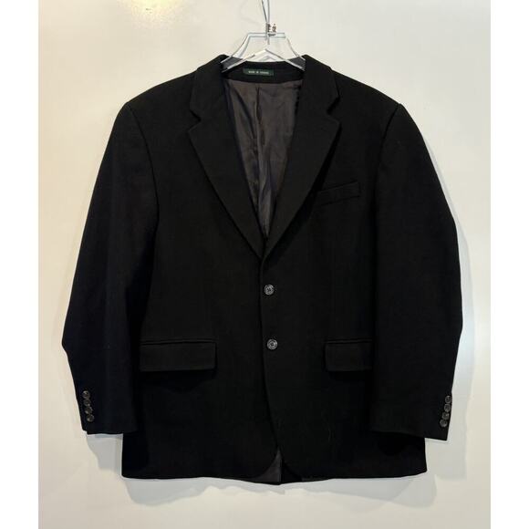 Lauren Ralph Lauren Other - Lauren Ralph Lauren Black Camel Hair‎ Blazer Jacket Sports Coat Mens 42R